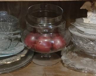 372 - Cabinet Lot of Assorted Glass Items