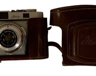 266 - Vintage Iloca 35mm Camera w/ Cover (Description): Used as is electric/electronic/mechanical item. No guarantee all components, untested.
