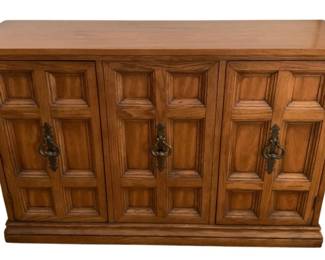 244 - Rustic Wood Buffet Cabinet / Server (Description): 14 x 14 x 29