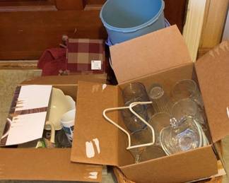 381 - Boxes of Assorted Glass Dishes & More