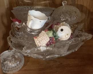 366 - Cabinet Lot of Assorted Glass Items