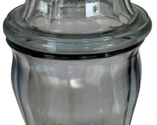 200 - Vtg Indiana Glass Ocean Blue Apothecary Jar (Description): 10" tall