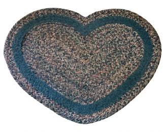 301 - Heart Shaped Braided Rug - 32 x 24