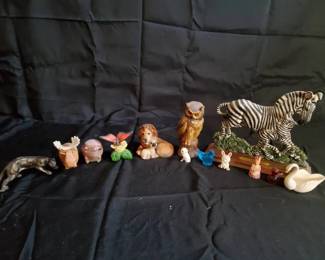 Whimsical Menagerie Assorted Decorative Anima Nature Figurine Collection