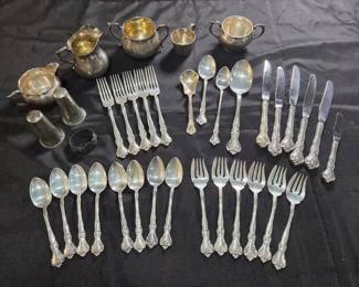 02 Reed Barton Francis I Sterling Silver Flatware Holloware Lot 39 Pcs