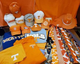 Tennessee Volunteers Fan Apparel Accessory Bundle Lot 2 Vintage Shirts, Hats, more