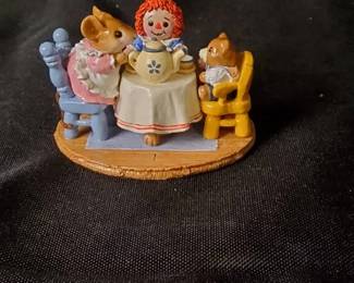 Wee Forest Folk 10 Tea for Three Miniature Signed 1991 Artisan Figurine