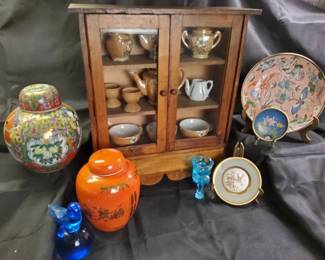 Cabinet, Miniature Tea Set Porcelain