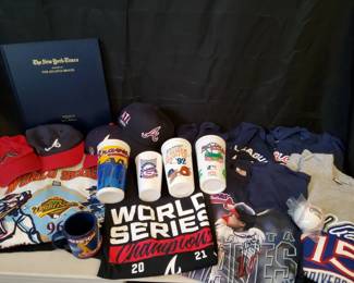 Atlanta Braves World Series Memorabilia Collection Vintage Apparel, Hats, Drinkware More