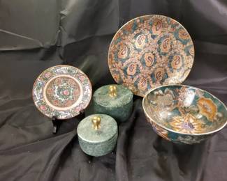 Green Ceramic Marbleware Collection