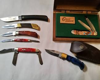 Case XX Pocket Knife Collection With A Beautiful Rill Simple Knife
