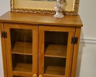 Display Cabinet, Ornate StillLife Print, Marble Vase