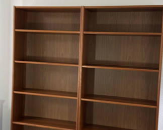 Lot 19: Two Book Cases With Teak Shelving