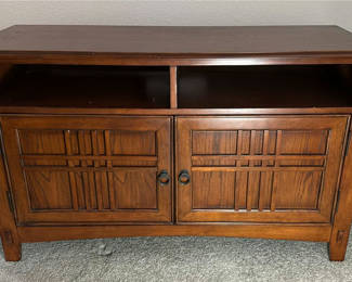 Lot 74: Wooden Media Cabinet