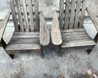 Lot 102: Wooden Outdoor Chairs