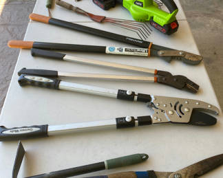 Lot 125: Cordless Leaf Blower and Assorted Garden Tools