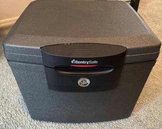 Lot 134: SentrySafe compact security safe with front key lock
