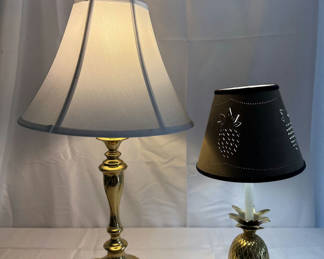 Lot 26: Brass Table Lamps