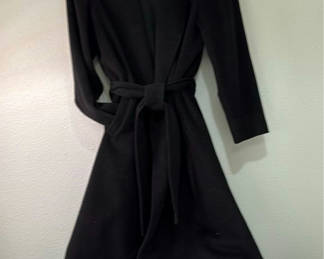 Lot 84: Vintage Woman's Black Wool Coat And Accessories