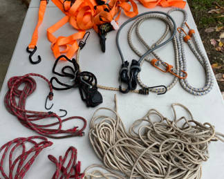 Lot 115: Ropes, Tie Downs, Bingee Cords and Chain