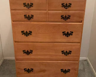 Lot 10: Solid Wood Vintage Dresser