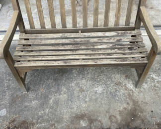 Lot 101: Weathered Wooden Bench
