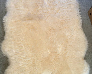 Lot 71: Sheepskin Throw/ Rug And A Duvet
