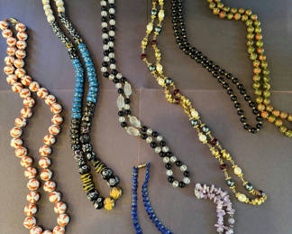 Lot 172: Artisan Beaded Collection of necklaces