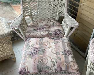 Wicker chair-36x40 & ottoman-24x21x16