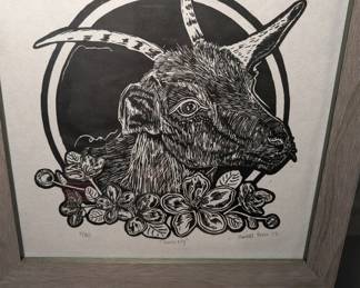 Rachel Hiemer "Curiosity" Linocut Print