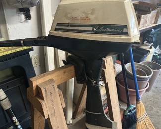 GARAGE VINTAGE TED WILLIAMS OUTBOARD MOTOR