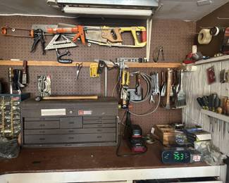 GARAGE TOOLS AND TOOL BOX