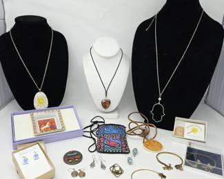 Large Assortment of Artisan Jewelry, Necklaces, Earrings, Bracelets, Limoges Dish & Giftable Accessories