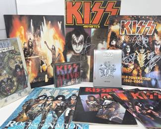  KISS Memorabilia Collection with Signed Tour Programs, Comic Book, DVD & Collectibles - Rock