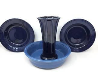 Fiesta Cobalt Blue Pottery Vase, Bowls – Homer Laughlin Dinnerware