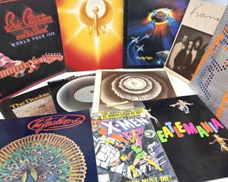  Vintage Rock Concert Program Collection – ELO, Earth Wind & Fire, Eric Clapton, Queen, Kansas & X-Men Comic