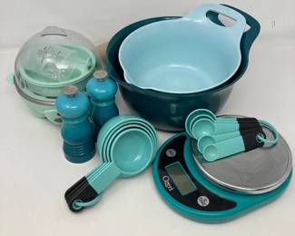 Le Creuset S & P - Rachael Ray Mixing Bowls Digital Scale KitchenAid Measuring Spoons/Cups -Dash Egg Cooker