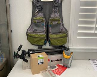 Manfrotto 190CX3 Carbon Fiber Tripod, Benro & Velbon Heads, B+W Filter, Photographer Vest & More!