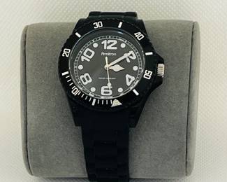  Men's Armitron All-Sport Quartz Watch with Black Resin Strap- 165 Ft. Water Resistant