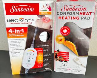 Set of Two New Sunbeam Select-A-Cycle ConformHeat Therapeutic Heating Pad 4-in-1 Versatile Microplush Fabric