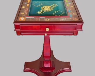 Monopoly Collector's Edition Wooden Pedestal Game Table Complete Board Game Set