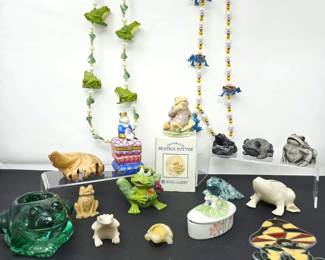 Frog Collectibles Lot Including Lenox, Royal Albert Beatrix Potter & More