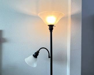 70 inch Tall- Floor Lamp | Torchiere Reading Light | Dual Frosted Glass Shades