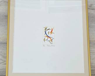 - Alex Steinweiss "Tangency #3" Piedra Blanca Limited Edition Serigraph 80/100 Framed