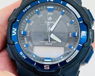 Casio Illuminator Sunrise/Sunset World Time Watch SGW-500H Module 5269 Description: