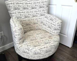  Music Notes Armchair- Sheet Music Upholstered Club Chair - Reading Chair