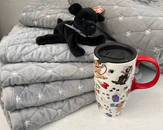  Cypress Home Ceramic Travel Mug Black Plush Beanie Dog Gray Quilt Furniture Covers Set