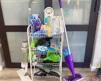 Shark Ultra Cyclone Cordless Handheld Vacuum Cleaner With Cleaning Supplies Rack Mop Set
