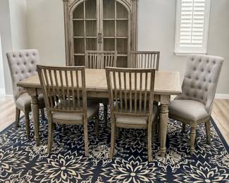  Beautiful Pulaski Dining Room Table (40”x 72”) with Six Comfortable Chairs 
