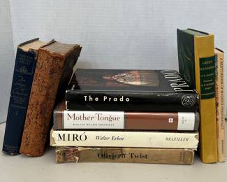 Mixed Art, Literature & Antique Book Collection Including The Prado, Miró, Oliver Twist & Robert Browning